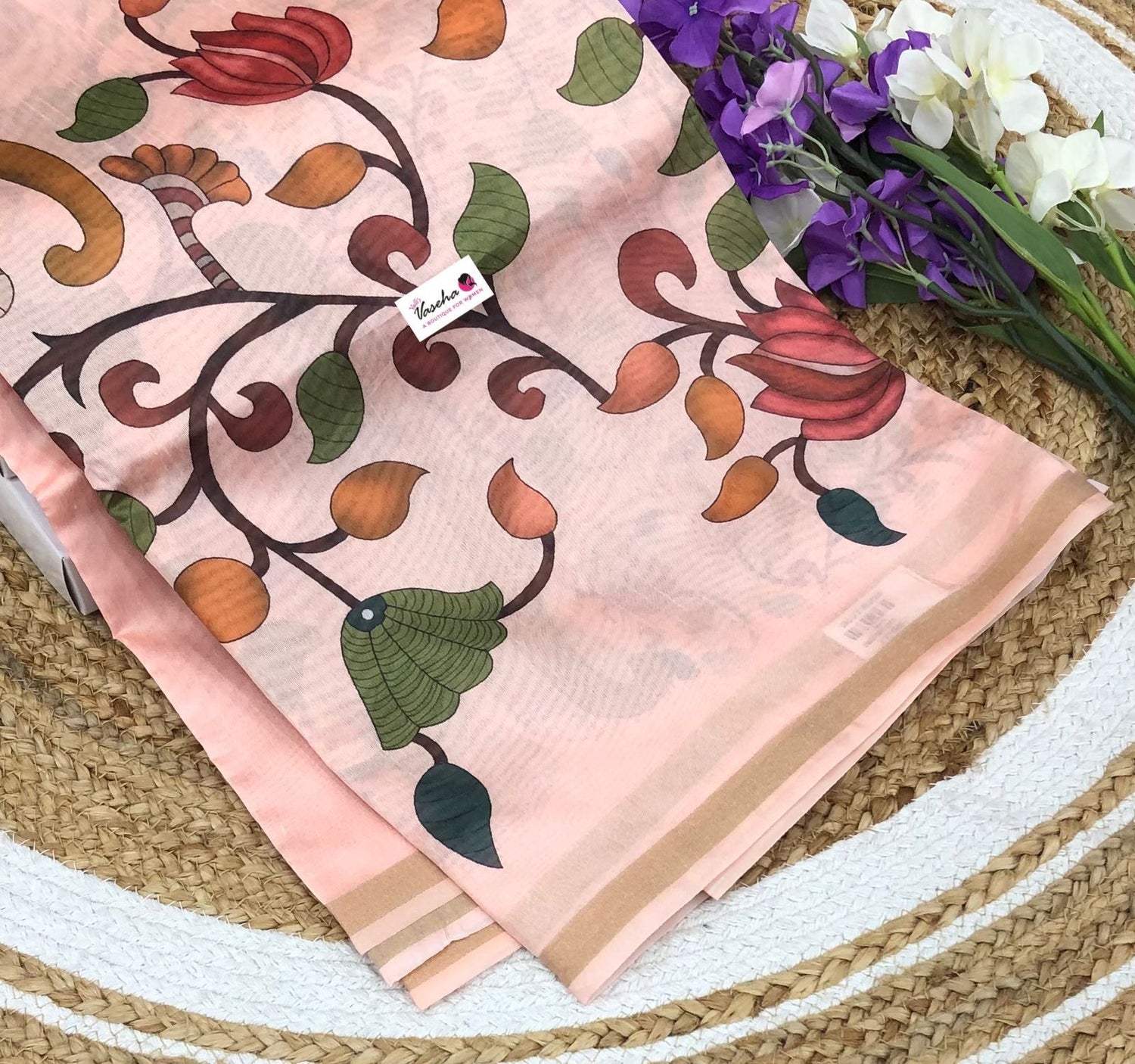 Semi Chanderi Mixed Cotton Sarees