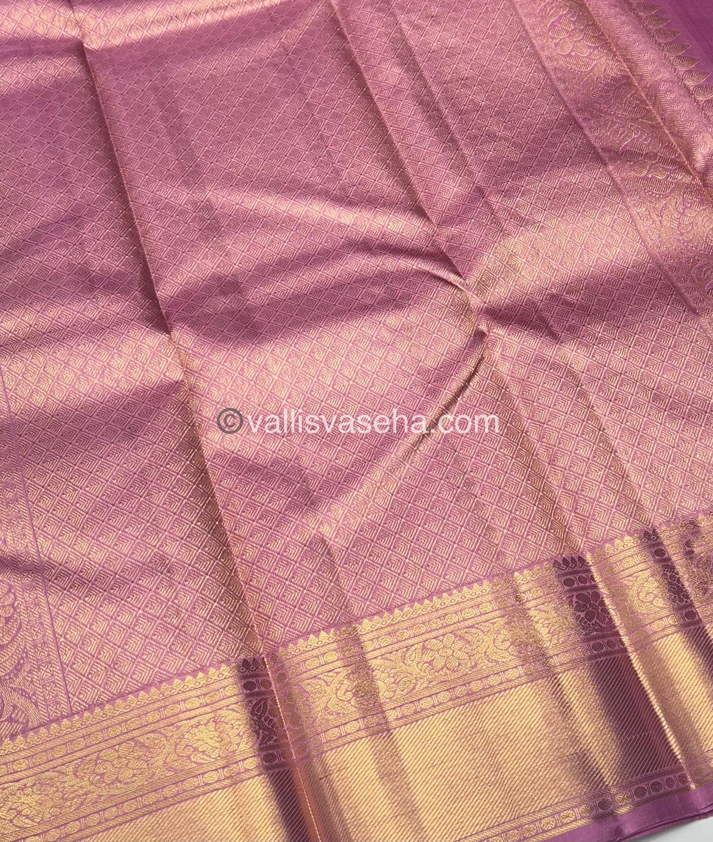 Pure Kanchipuram Silk Saree - Onion Pink /Light Baby Pink Shade - VVPS010