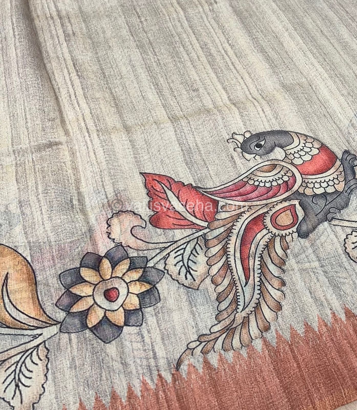 Semi Chanderi Saree - Digital Printed - VVSCD001