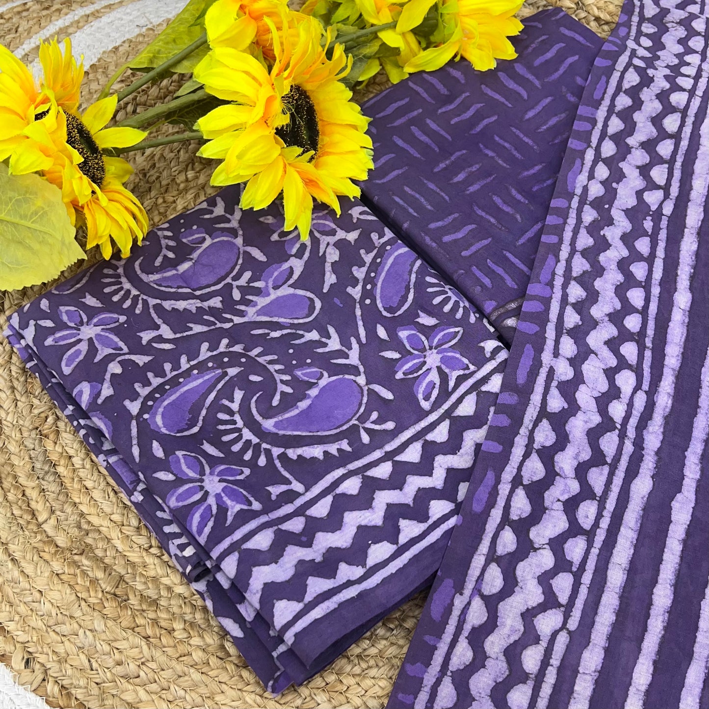 Pure Mul Mul Cotton - Bagru/ Dabu Print - VVUSM002
