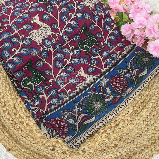 Pure Kalamkari Cotton Saree - VVPKC002