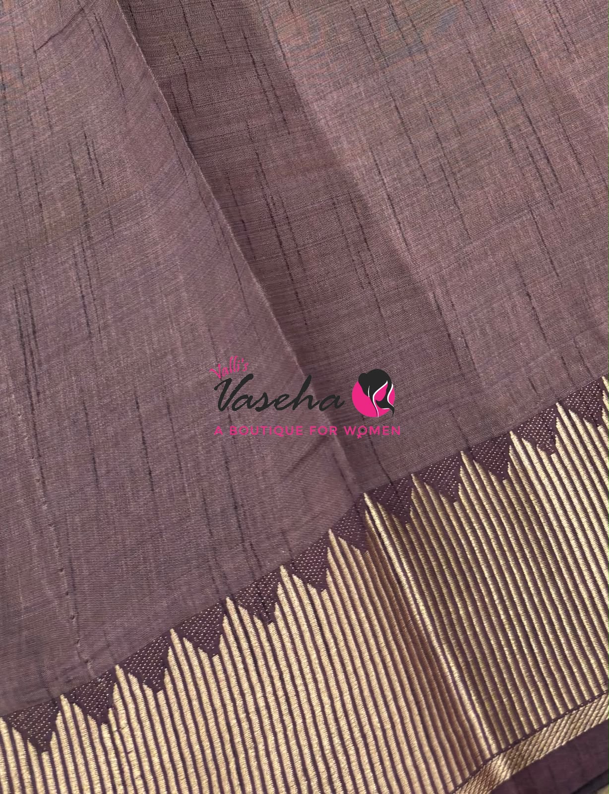 Semi Tussar Silk Saree | Brown Shade |VVSTS051