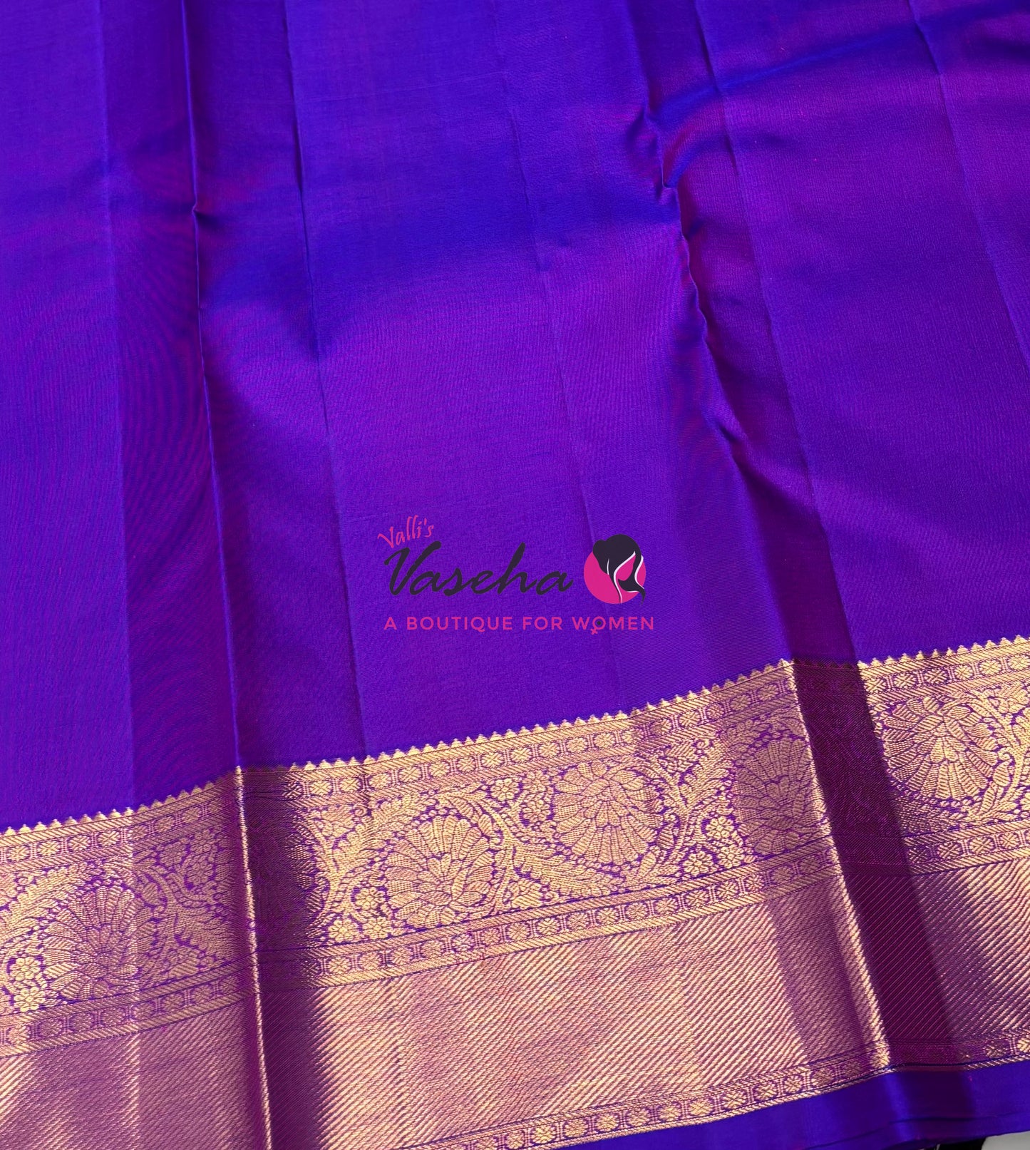 Pure Kanchipuram Silk Saree - Vairavoosi Design - Peachish Pink & Purple Combo - VVPS059