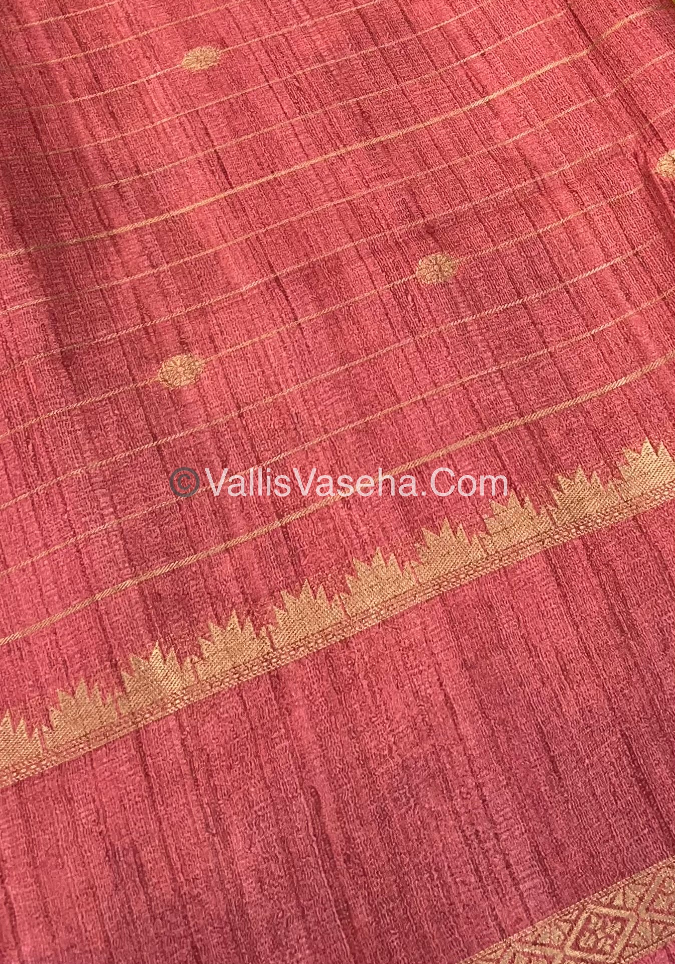 Semi Chanderi Saree - checks pattern - VVSCS004