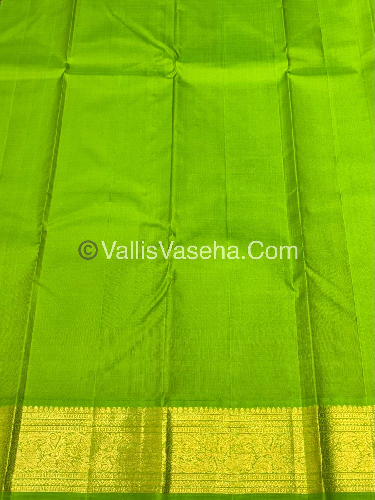 Pure Vintage Korvai Kanchipuram Silk Saree - Double Tone Blue & Green Combo - VVPS025