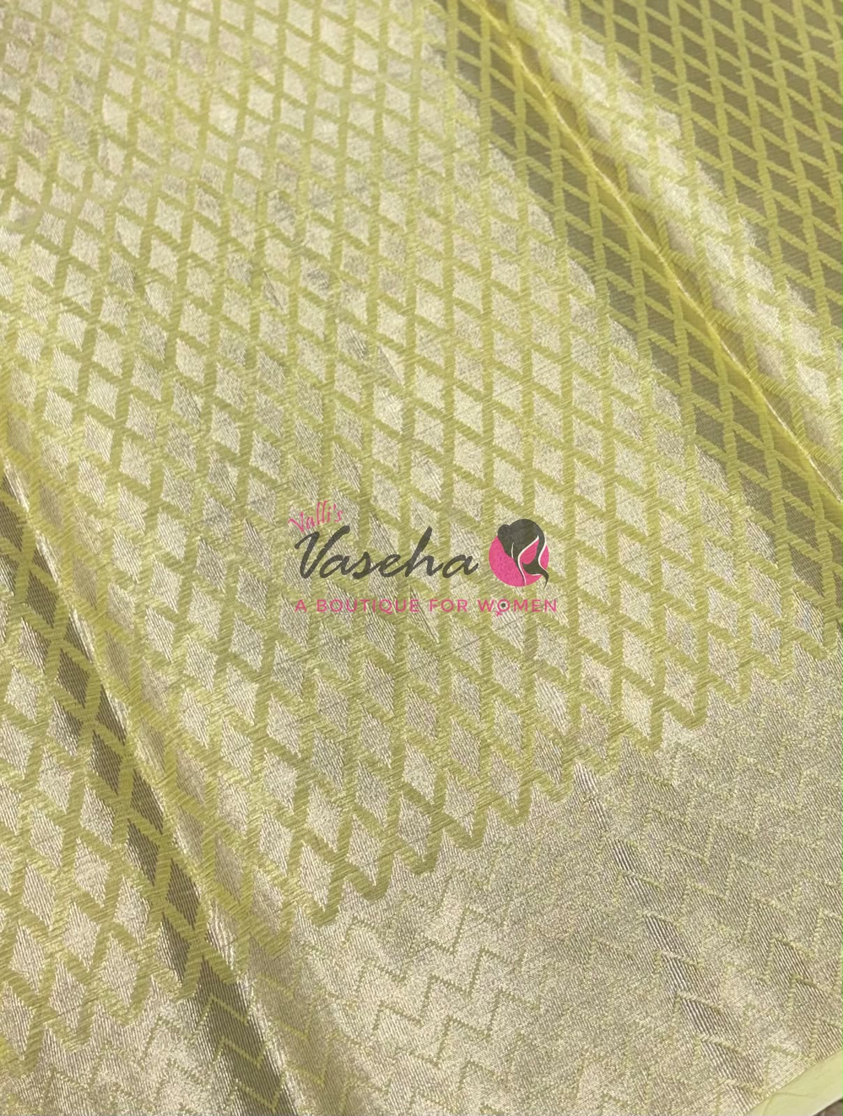 Kota Saree - Embroidery Weaving - Yellow Shade - VVKES001
