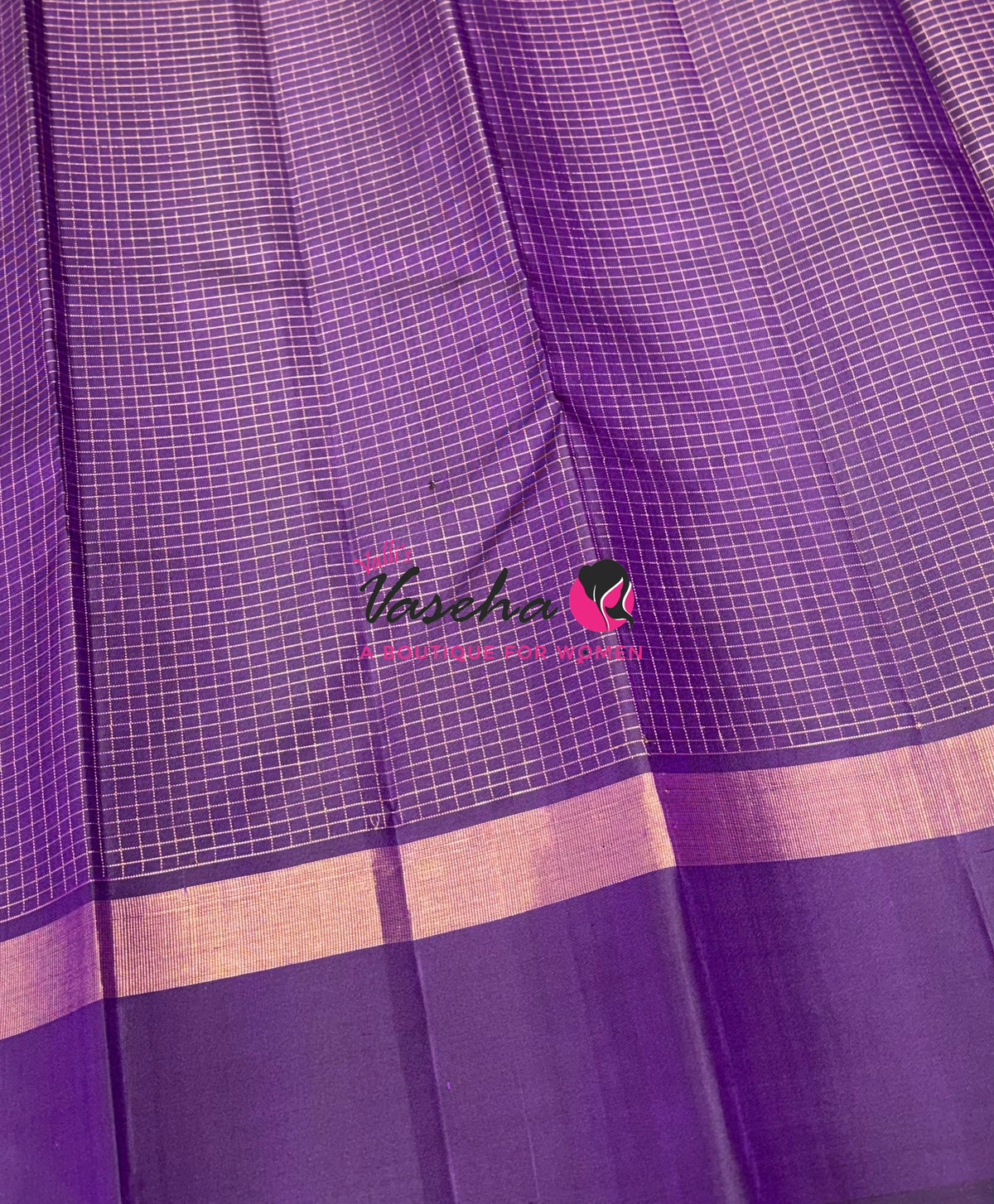 Pure Kanchipuram Silk Saree - Purple Shade - VVPS100