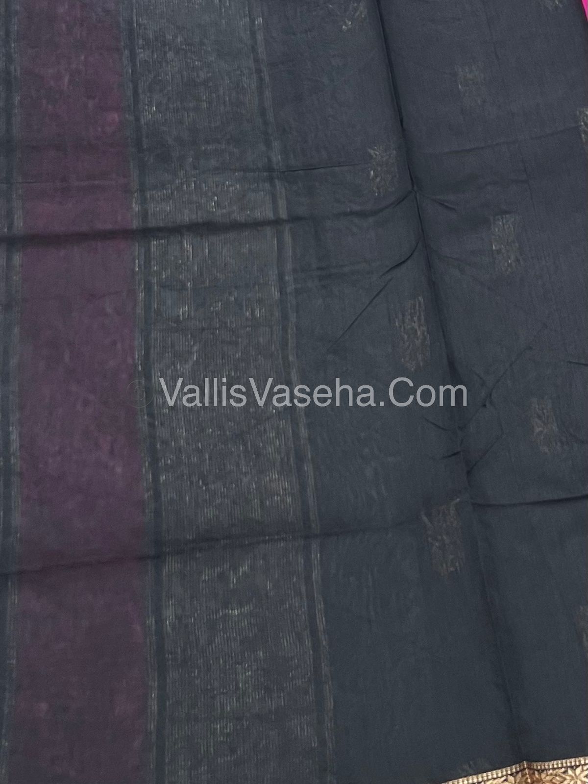 Semi Maheshwari Silk Cotton Saree - VVMSC006