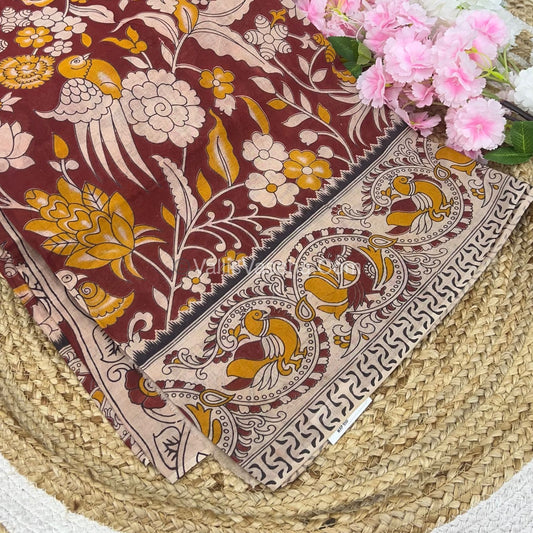 Pure Kalamkari Cotton Saree - VVPKC002
