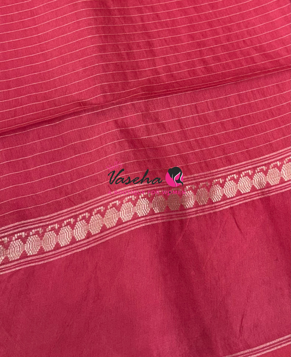 Bhagalpuri Silk | Black With Pink Combo | VVBS011