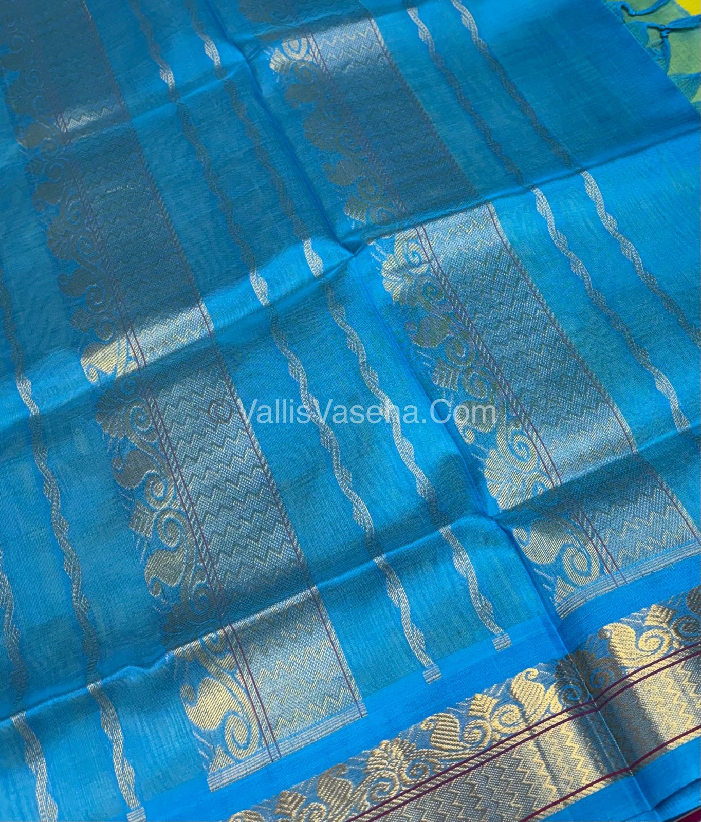 20% Offer Saree - Pure Korvai Silk Cotton Sarees - VVDS004