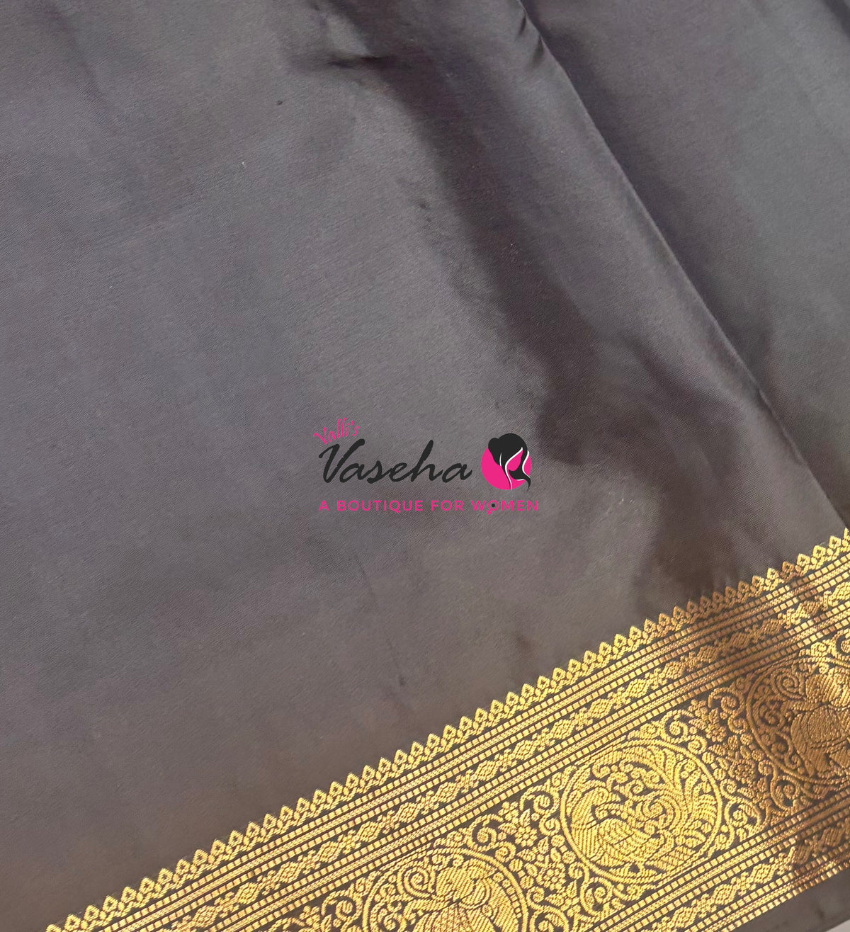 Pure Soft Silk Saree - Black Shade - VVPSS109