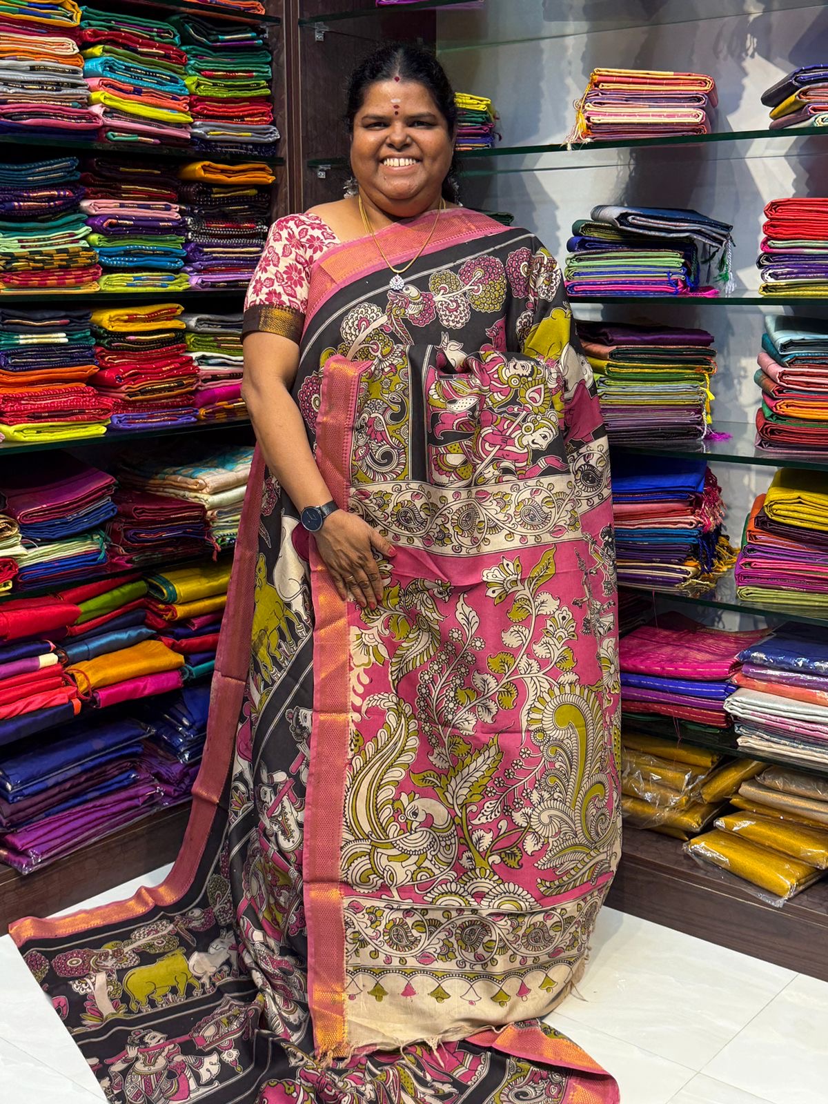 Chennur Silk | Kalamkari Prints | VVCKS006