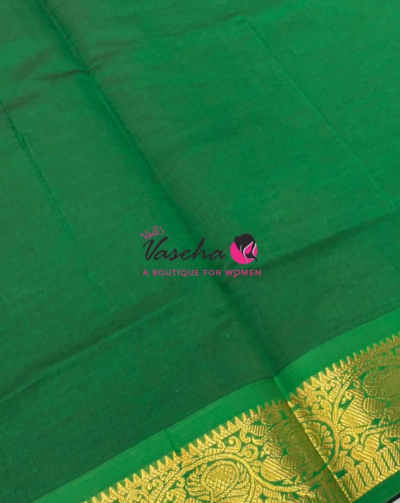 Semi Silk Cotton Saree - Small Round with Zari Butta - VVSSC014