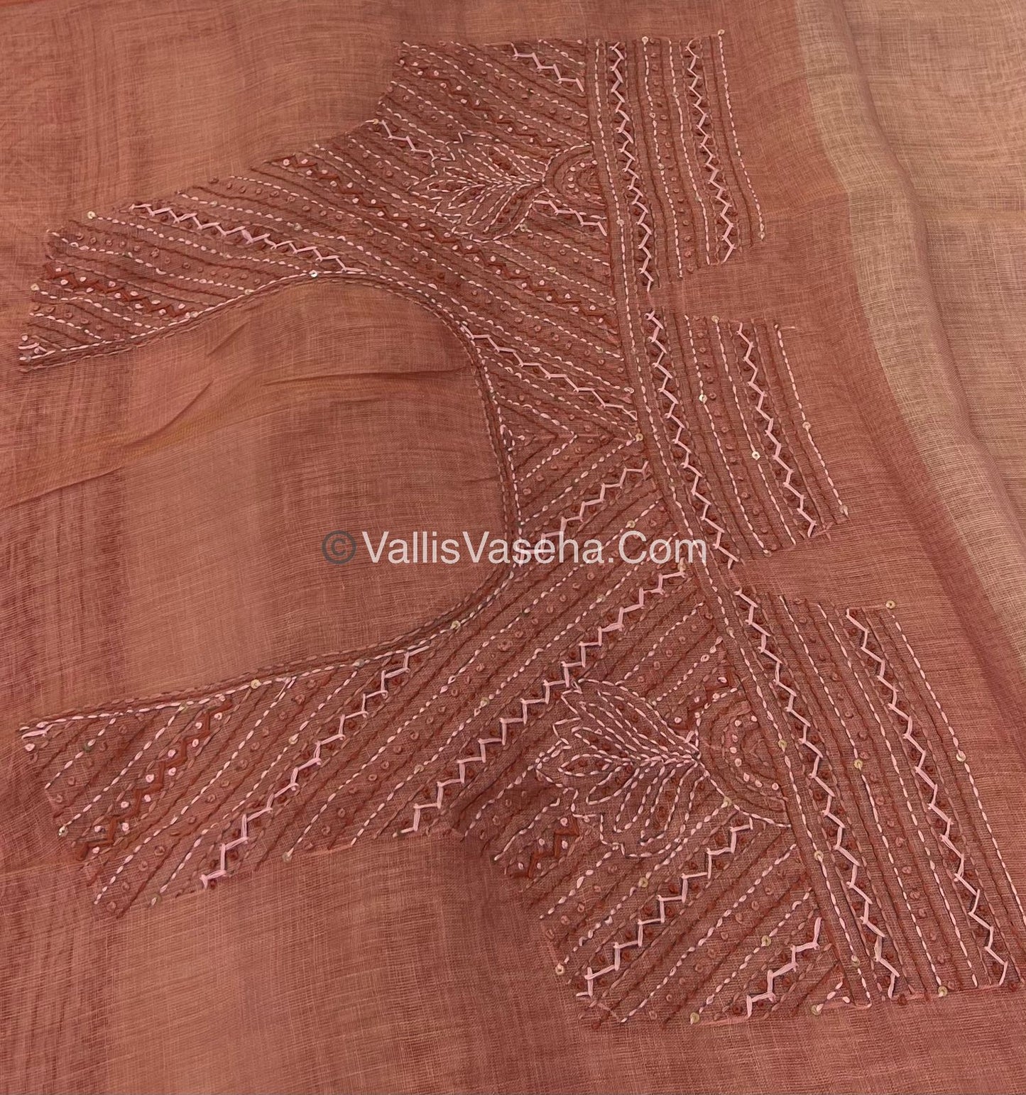 French Knot - Linen Tissue Saree - VVLFN004