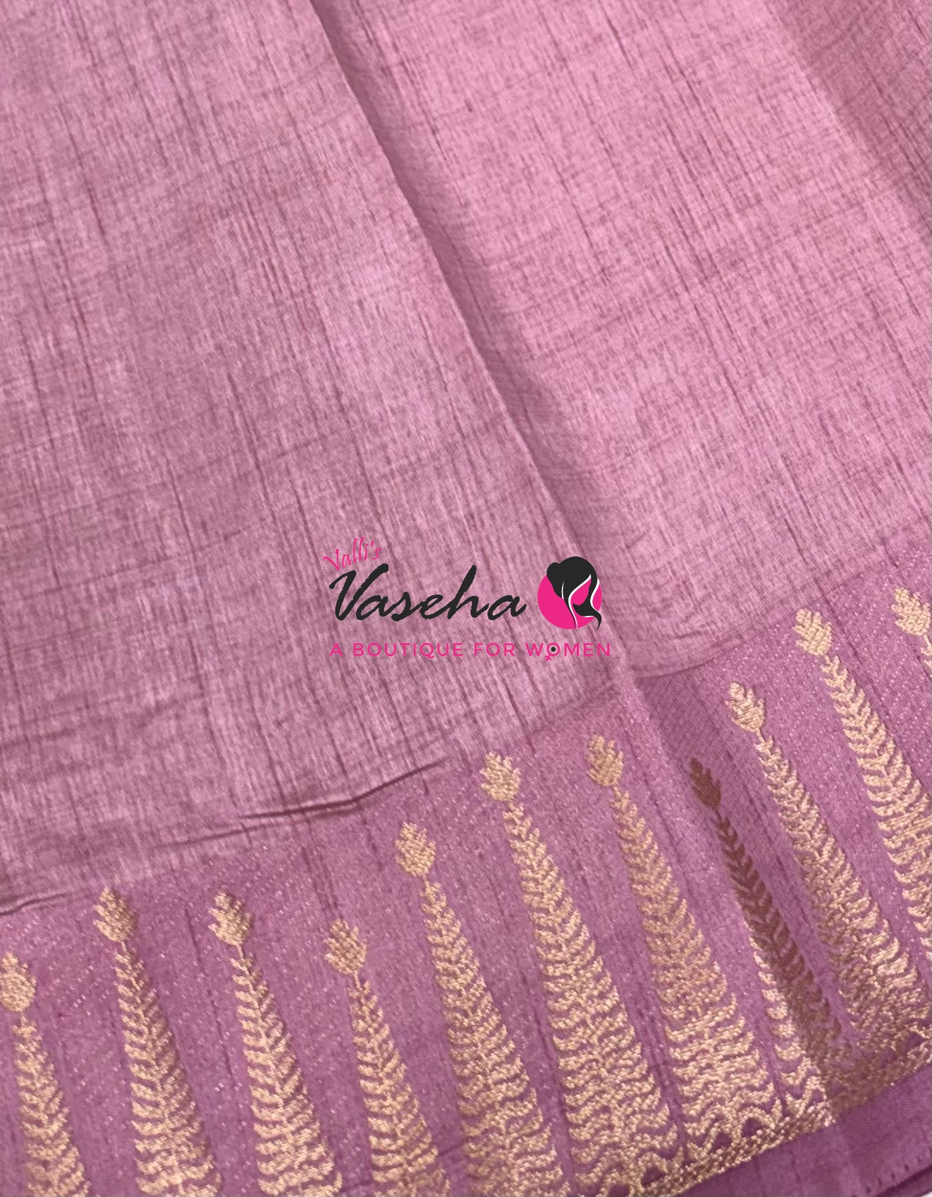 Semi Tussar Silk Saree | Onion Pink shade |VVSTS050