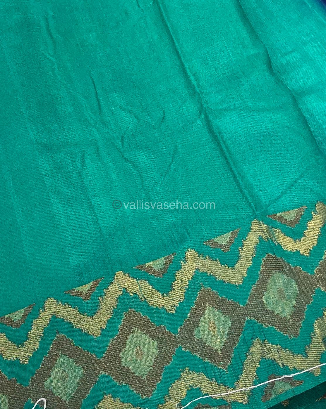Bamboo Silk Saree - Navy Blue With Ramar Blue Shade - VVBSS001