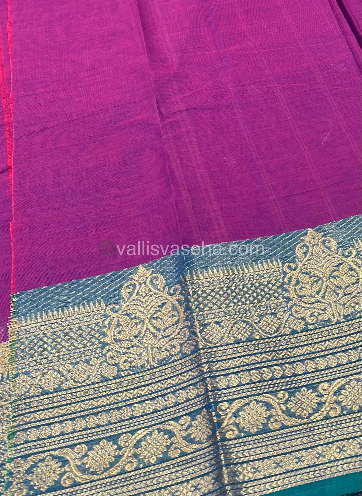 Kanchi Cotton Saree - Butta Design VVKCS008