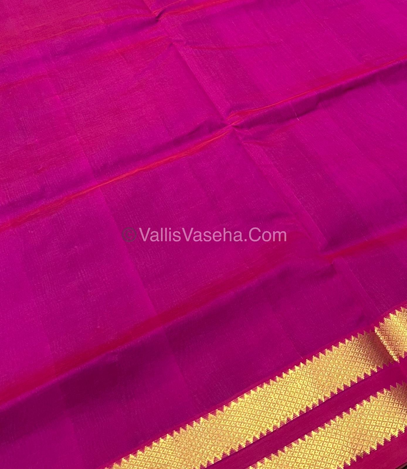 Pure Silk Cotton Sarees - Ramar Green With Pink - VVPSC003