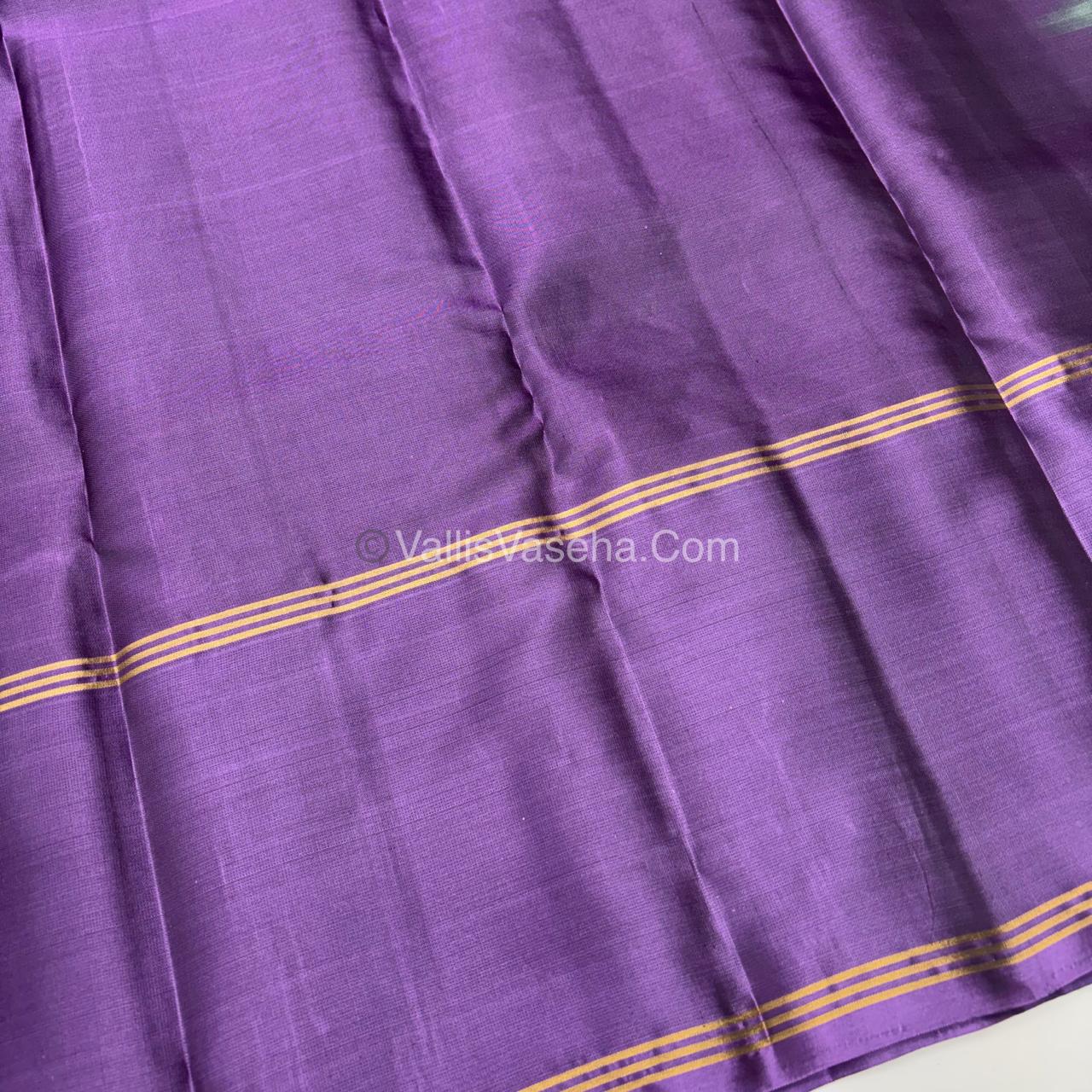 Half Mix - Pure Soft Silk Saree - Long Retta Petta Border with Butta - VVPSS050