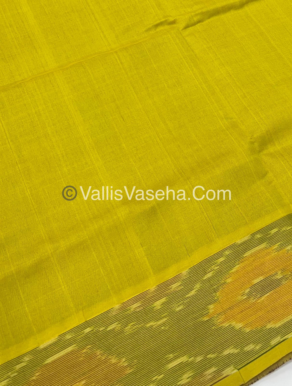 Semi Silk Cotton Saree - Wine & Yellow- VVSSC001