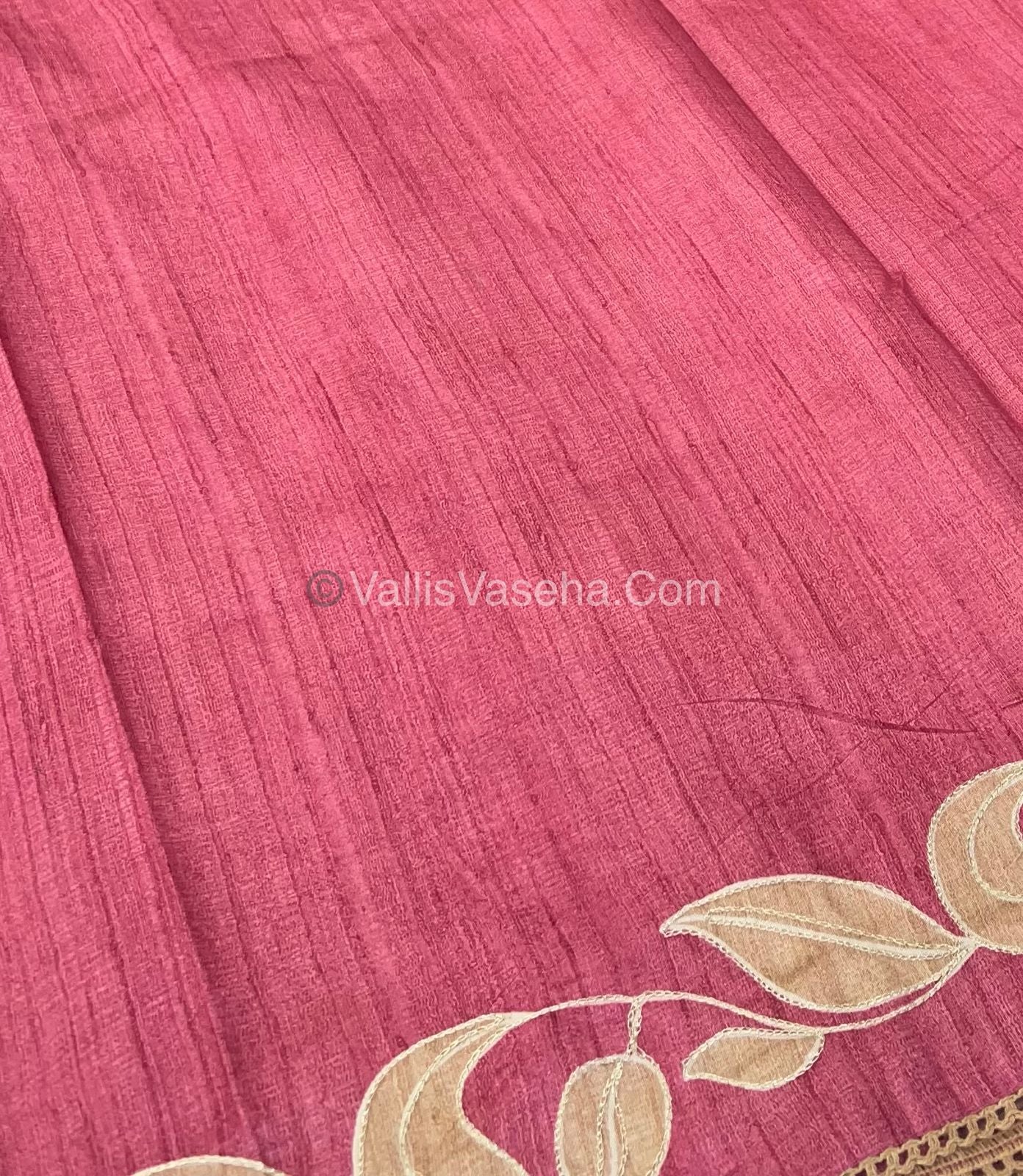 Semi Raw Silk with embroidery work - VVSRS001