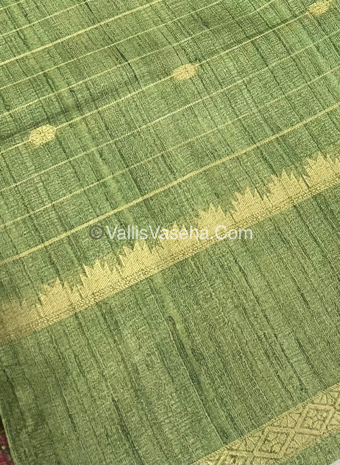 Semi Chanderi Saree - checks pattern - VVSCS004
