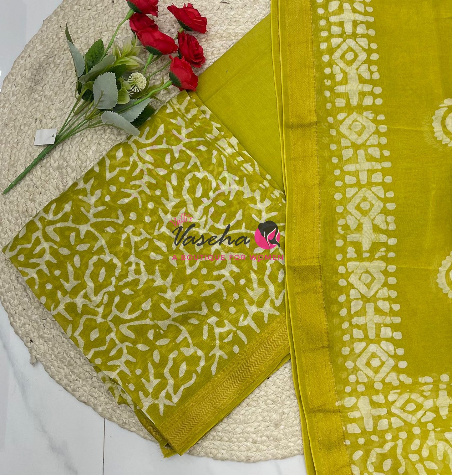 Pure Maheshwari Silk Mixed Cotton | Unstitched Material | VVUSM067