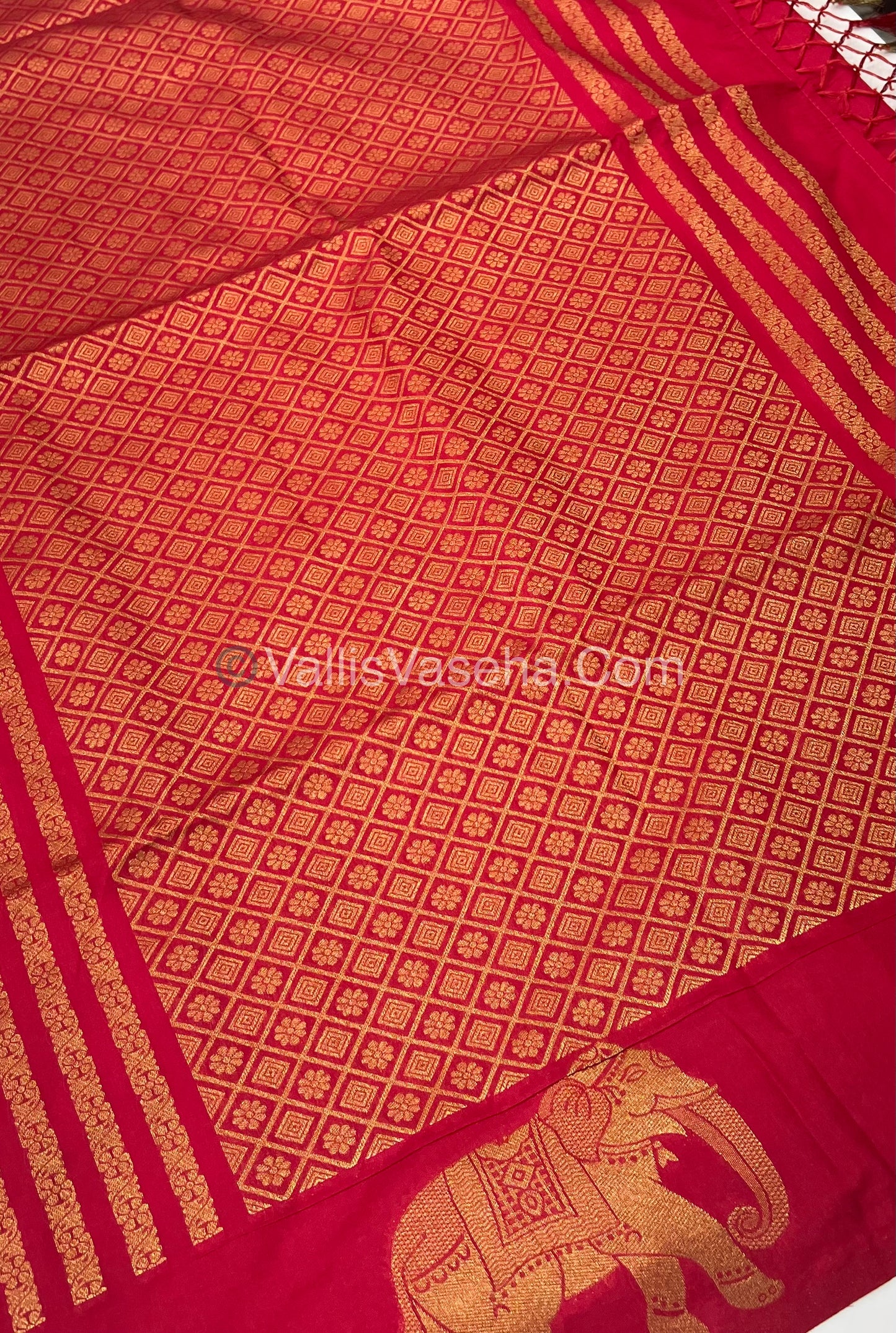 Mulberry Semi Silk - Peachish Red Shade - VVMSS001