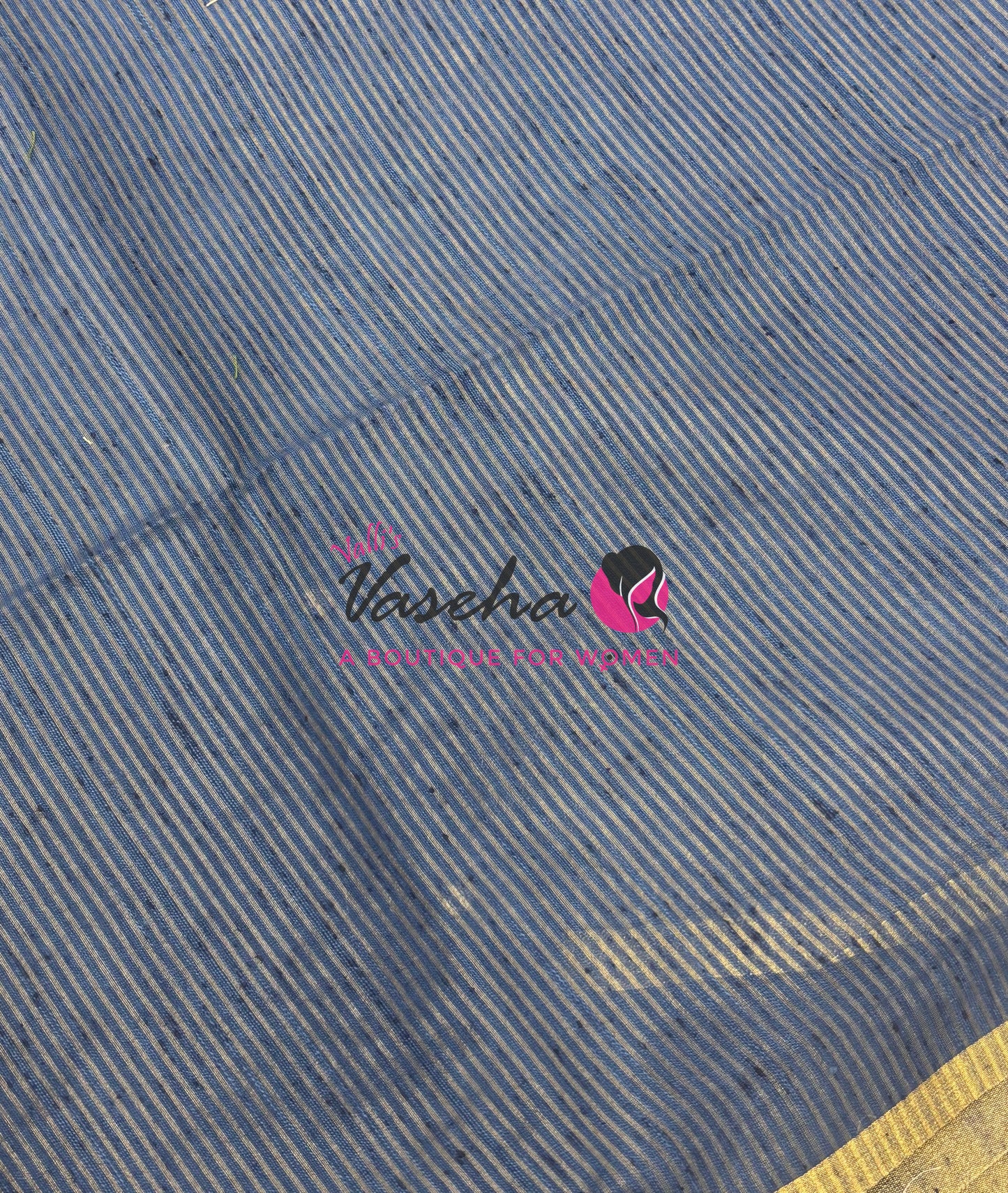 Semi Duppion Tussar Silk Saree | Blue Shade |VVSDT001
