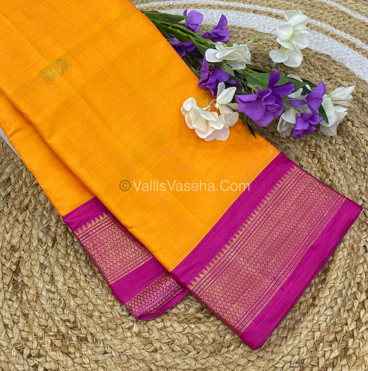 Semi Silk -  Lemon Yellow with Pink Combo VVSS001
