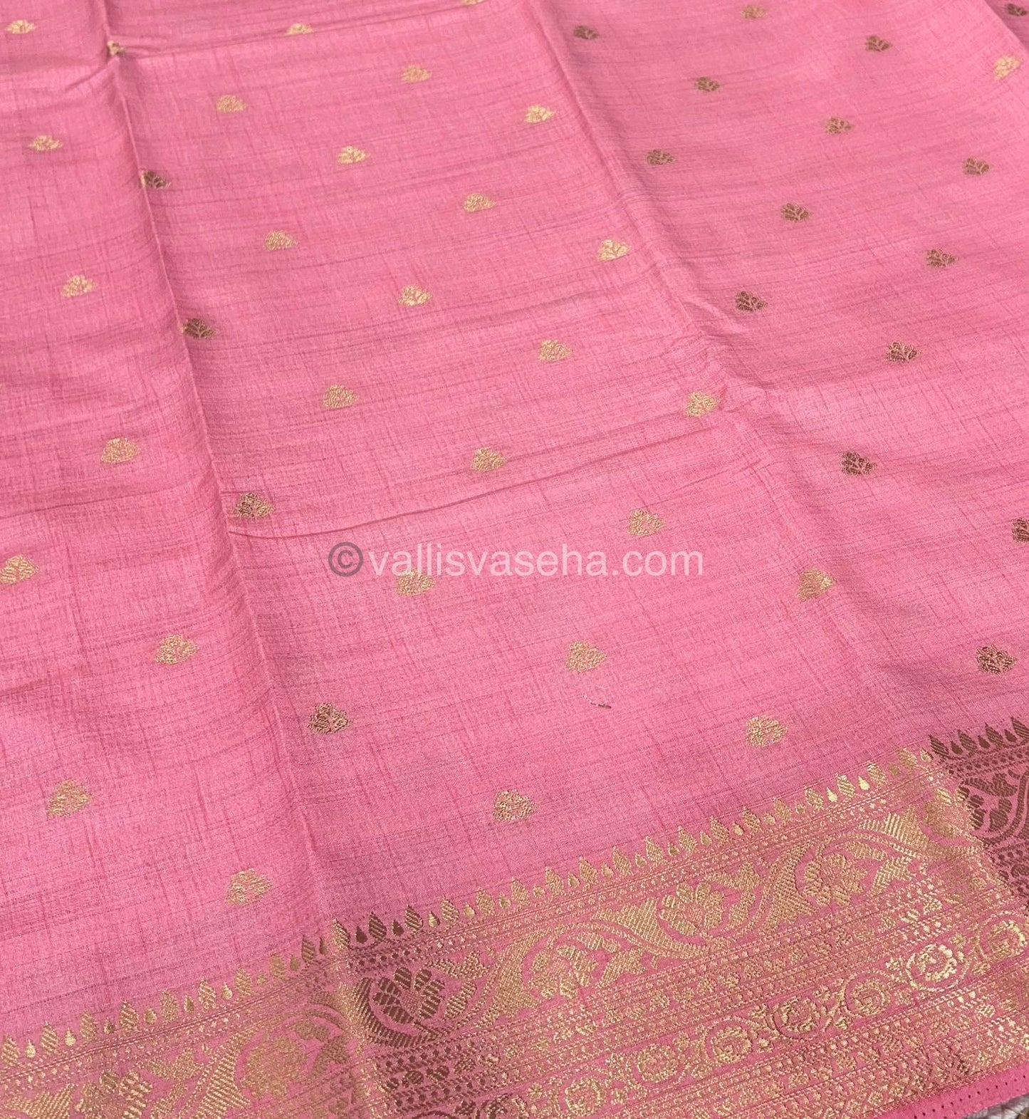 Semi Tussar Silk Saree - Light Peach Shade - VVSTS008