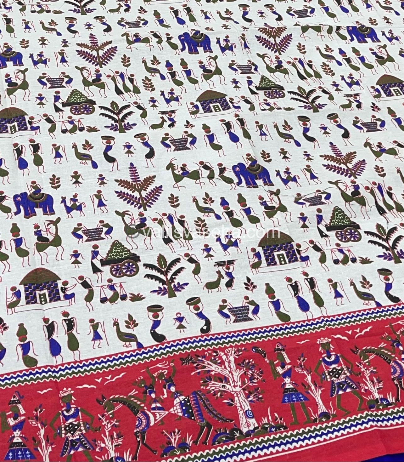 Budget Friendly Sarees |Khadi Cotton Sarees - VVKCS009