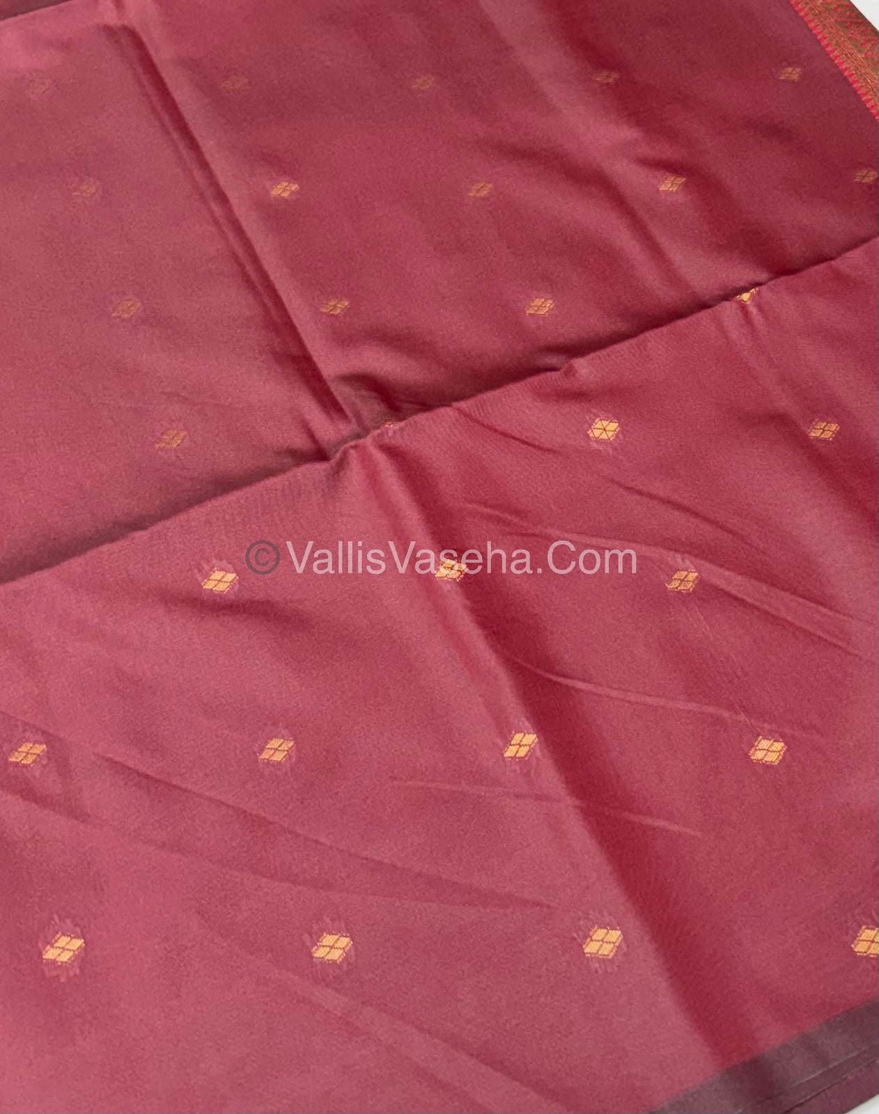 Semi Soft Silk - Border less - Maroon Shade -VVSSS023