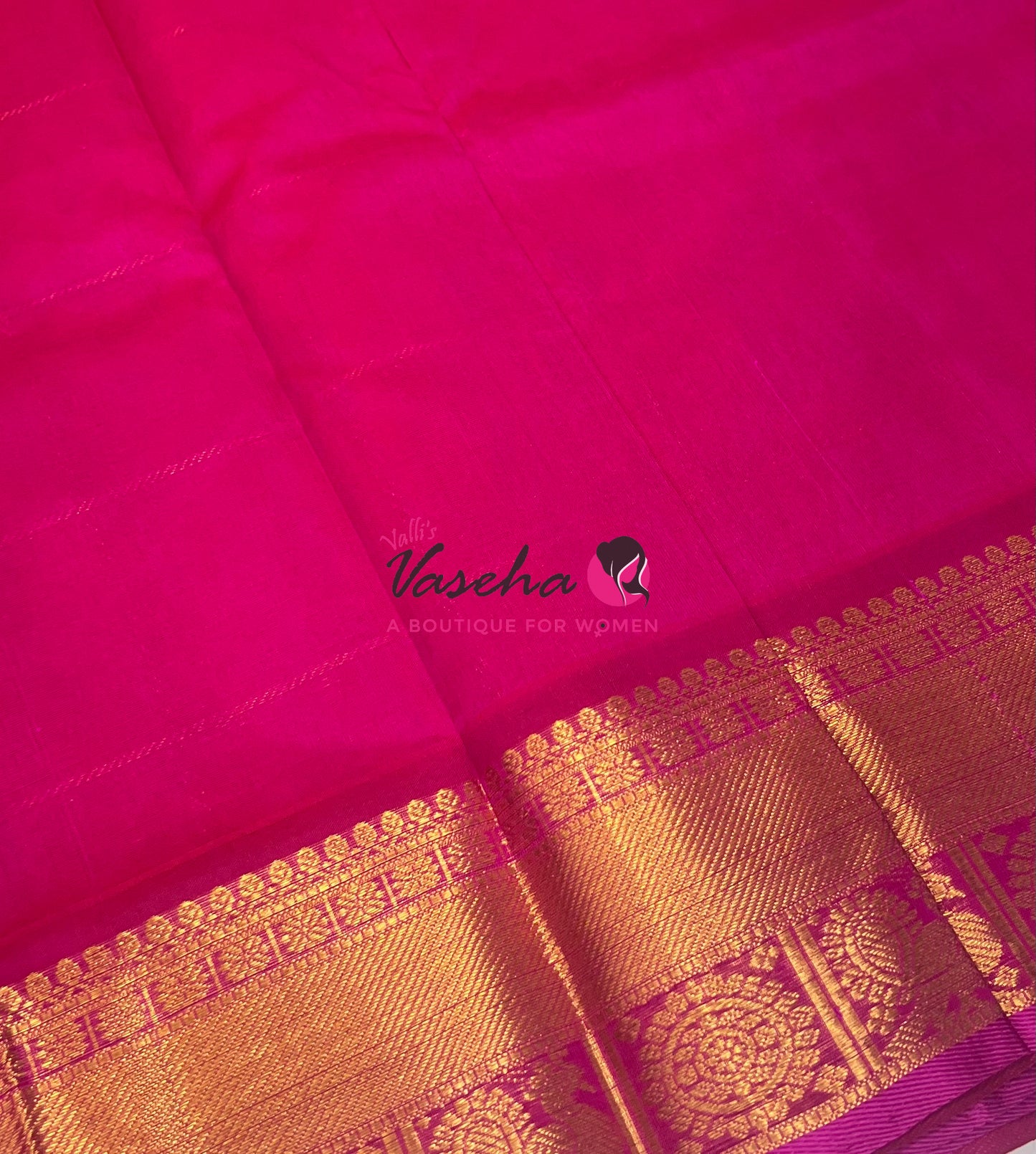 Pure Silk Cotton Saree - Mayil & Chakkaram Design - Pink with Pink - VVMC001