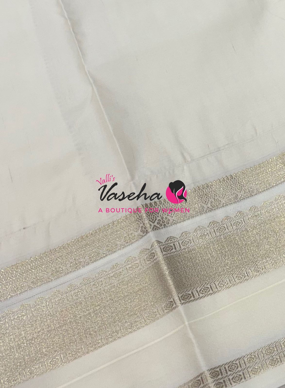 Semi Kanchi Silk - Pink & Cream - VVSKS007