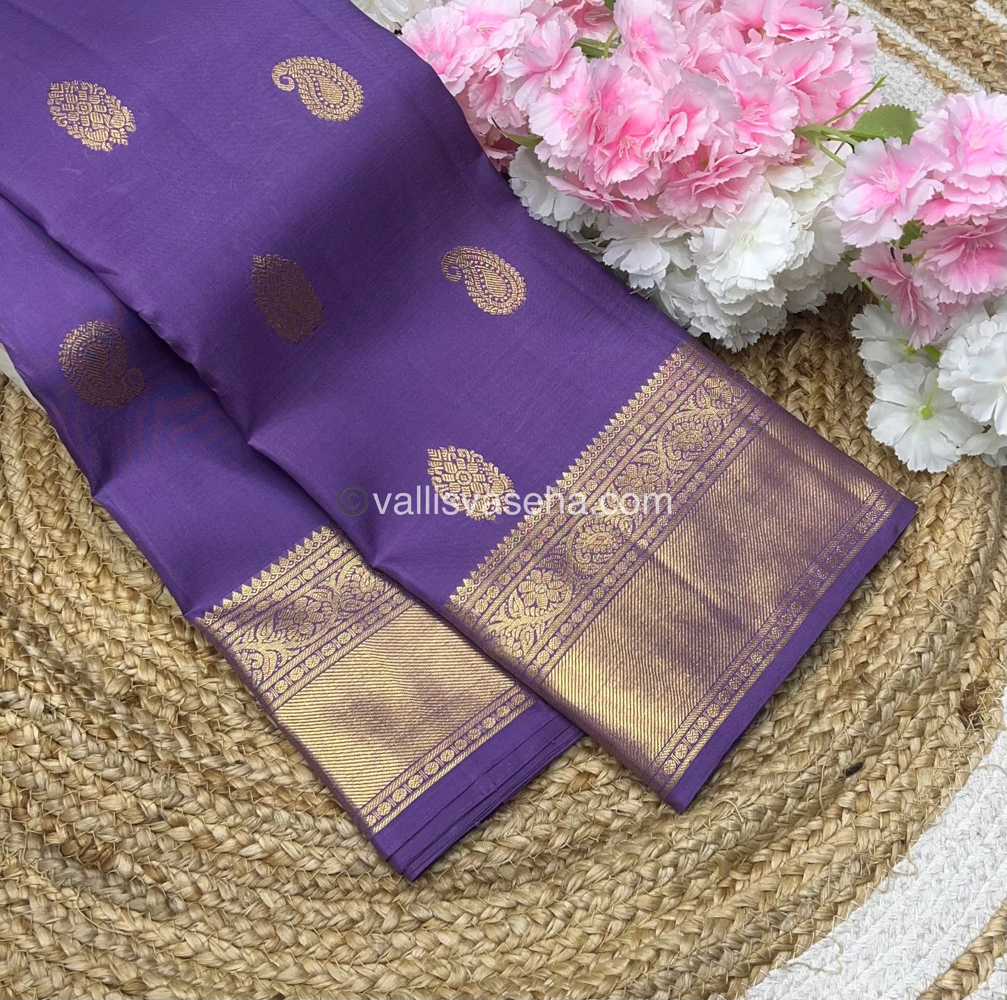 Pure Kanchipuram Silk Saree - Lavender Shade - VVPS010
