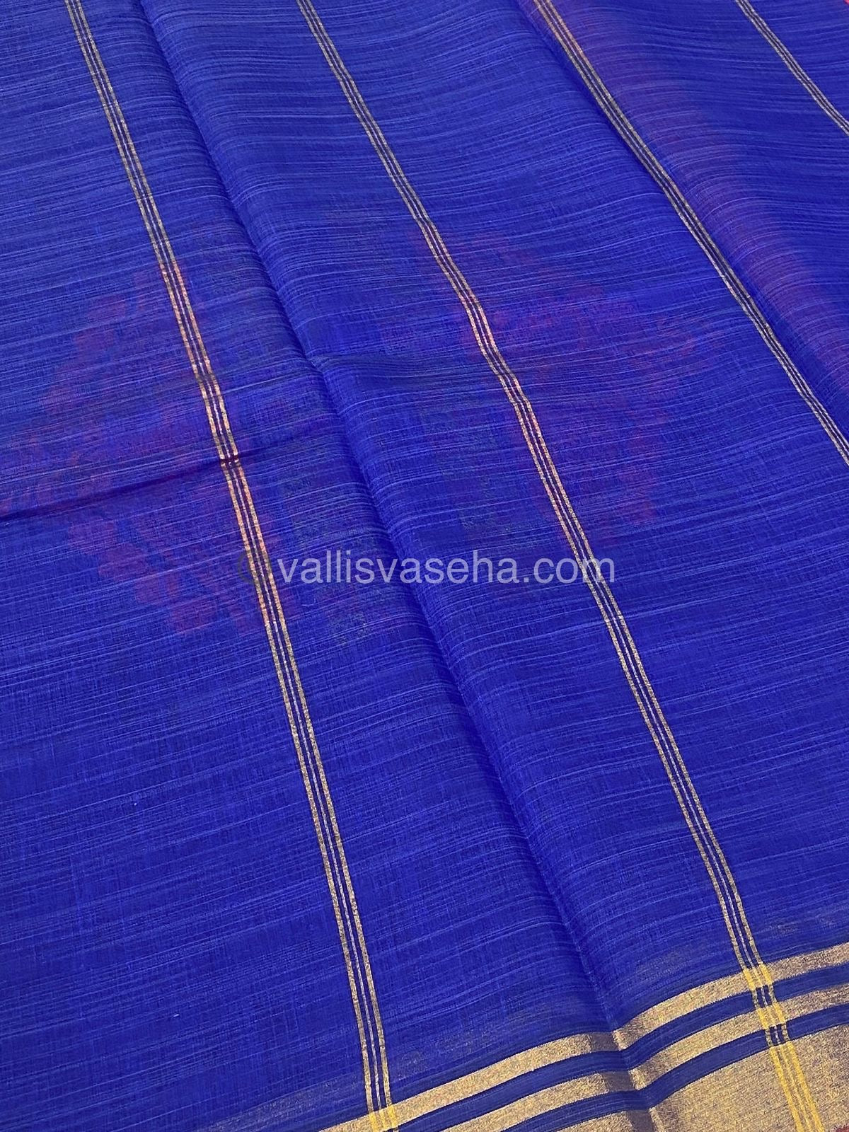 Mixed Cotton Saree | Dark Pink And Blue | Happy sale | 30% less - VVHS005