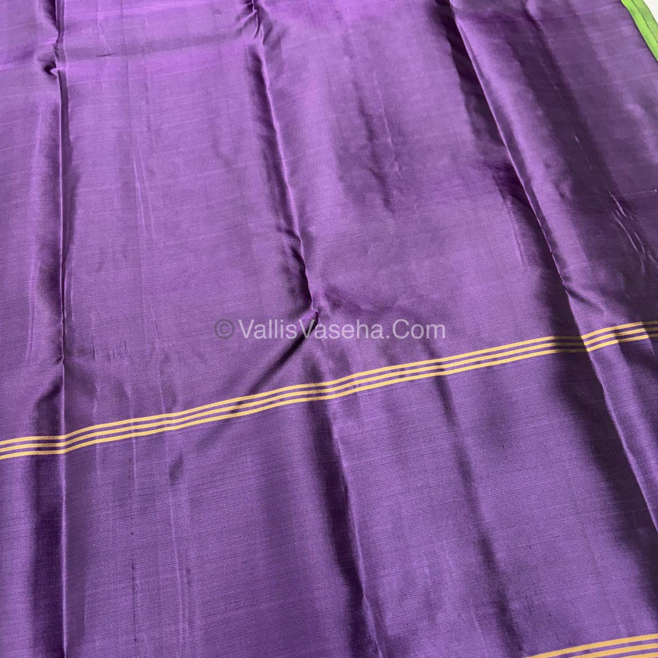 Half Mix - Pure Soft Silk Saree - Long Retta Petta Border with Butta - VVPSS050