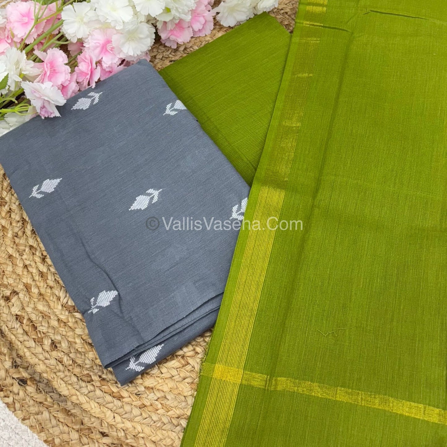 Salwar Material - Pure Cotton - Jacquard Design Set - VVUSM008