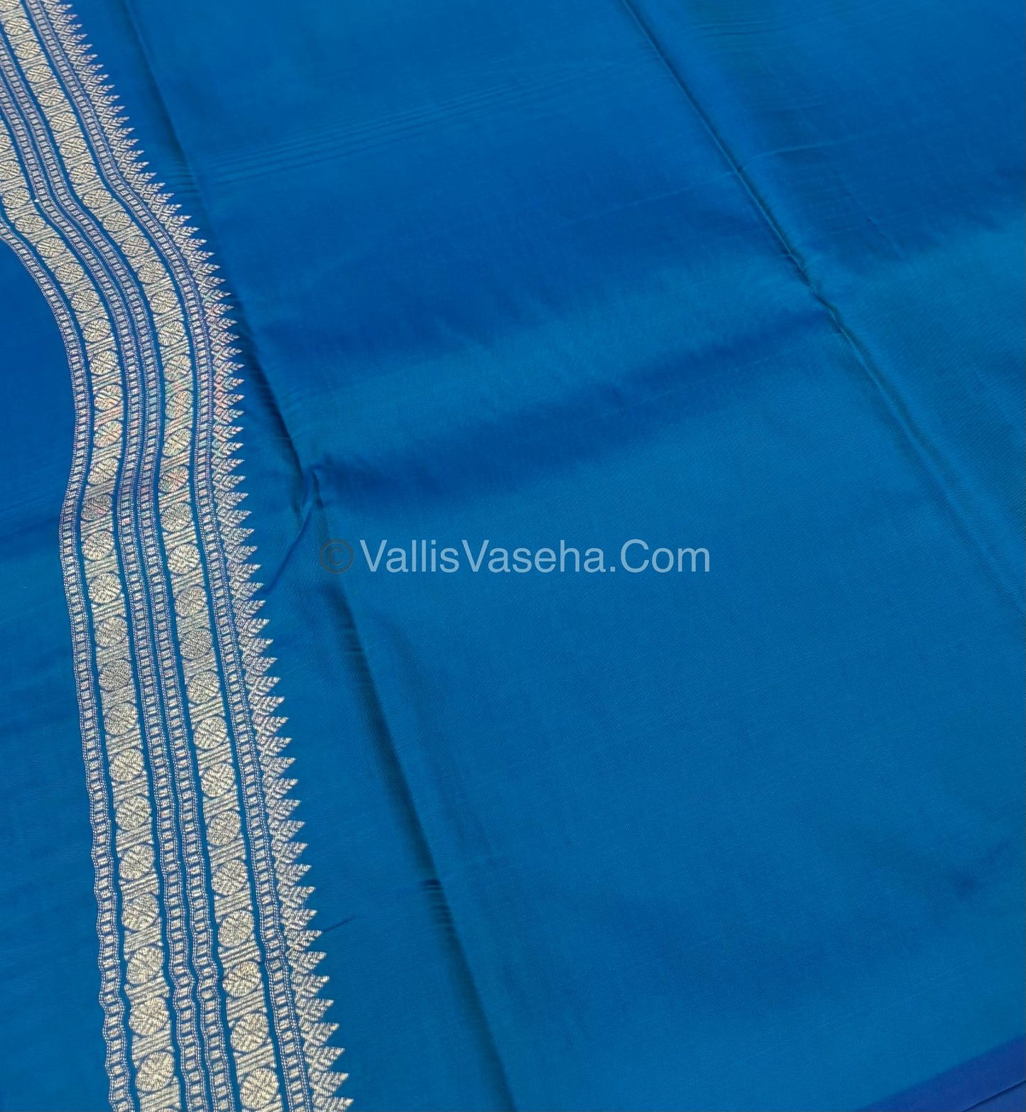 Semi Soft Silk - Border less - Blue Shade -VVSSS026