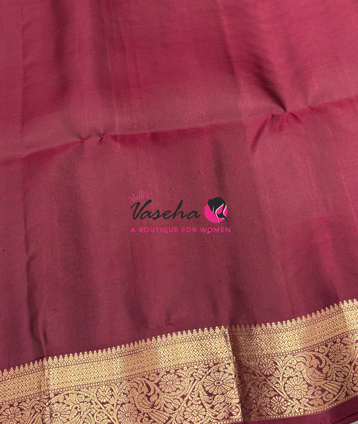 Pure Soft Silk Saree - Kanchi Border - Maroon Shade - VVPSS033