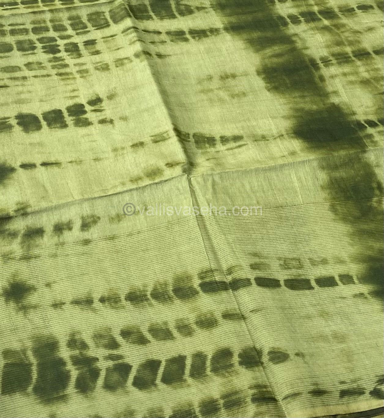 Bhagalpuri Silk - Green with Green - VVBS003