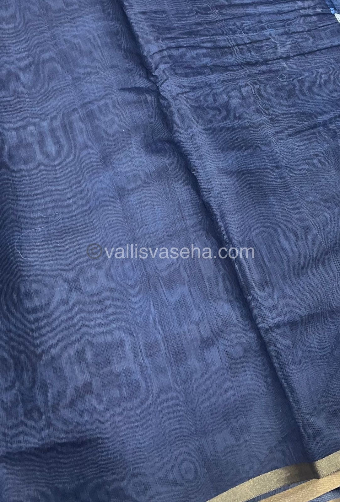 Chanderi Mixed Cotton Saree - Indigo Prints - VVCPS001