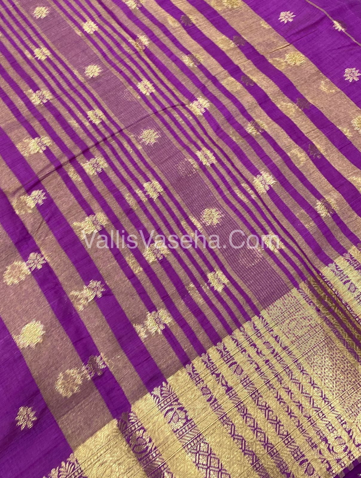 Semi Tussar Silk - Purple Shade - VVSTS014