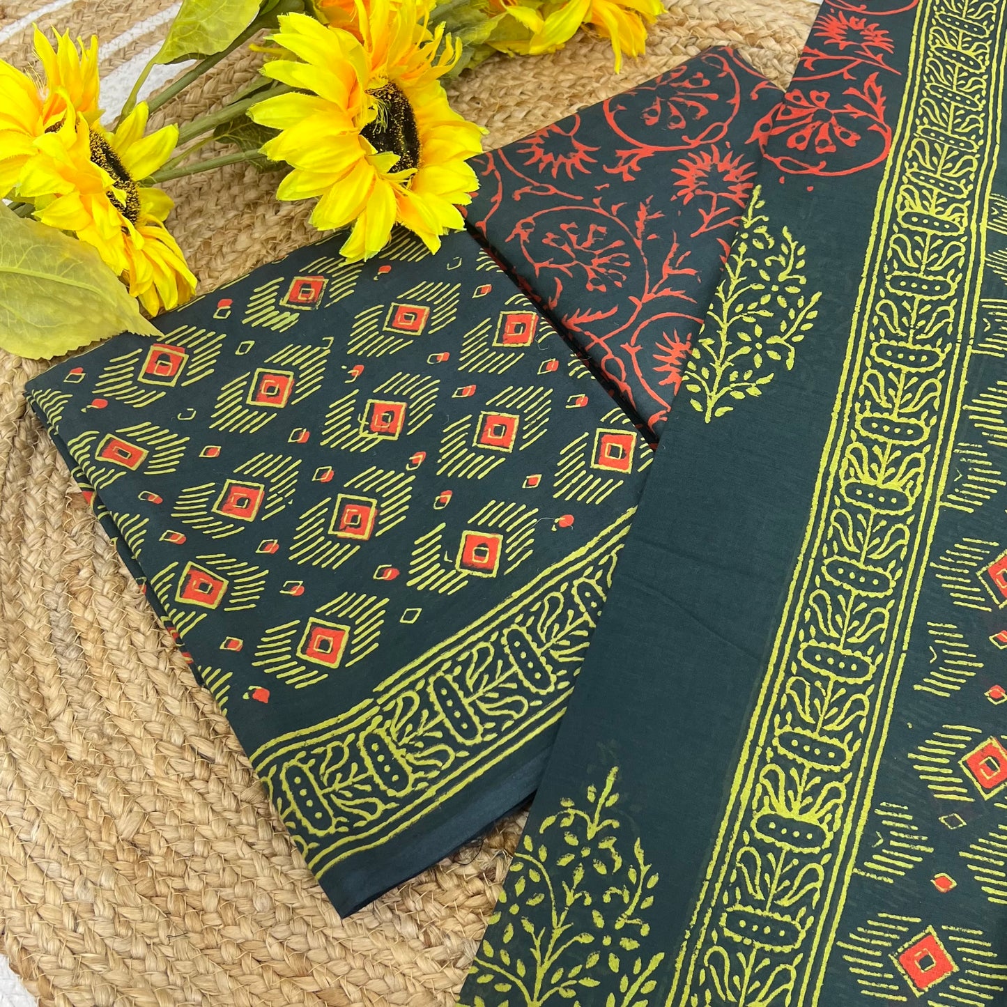 Pure Mul Mul Cotton - Bagru/ Dabu Print - VVUSM002