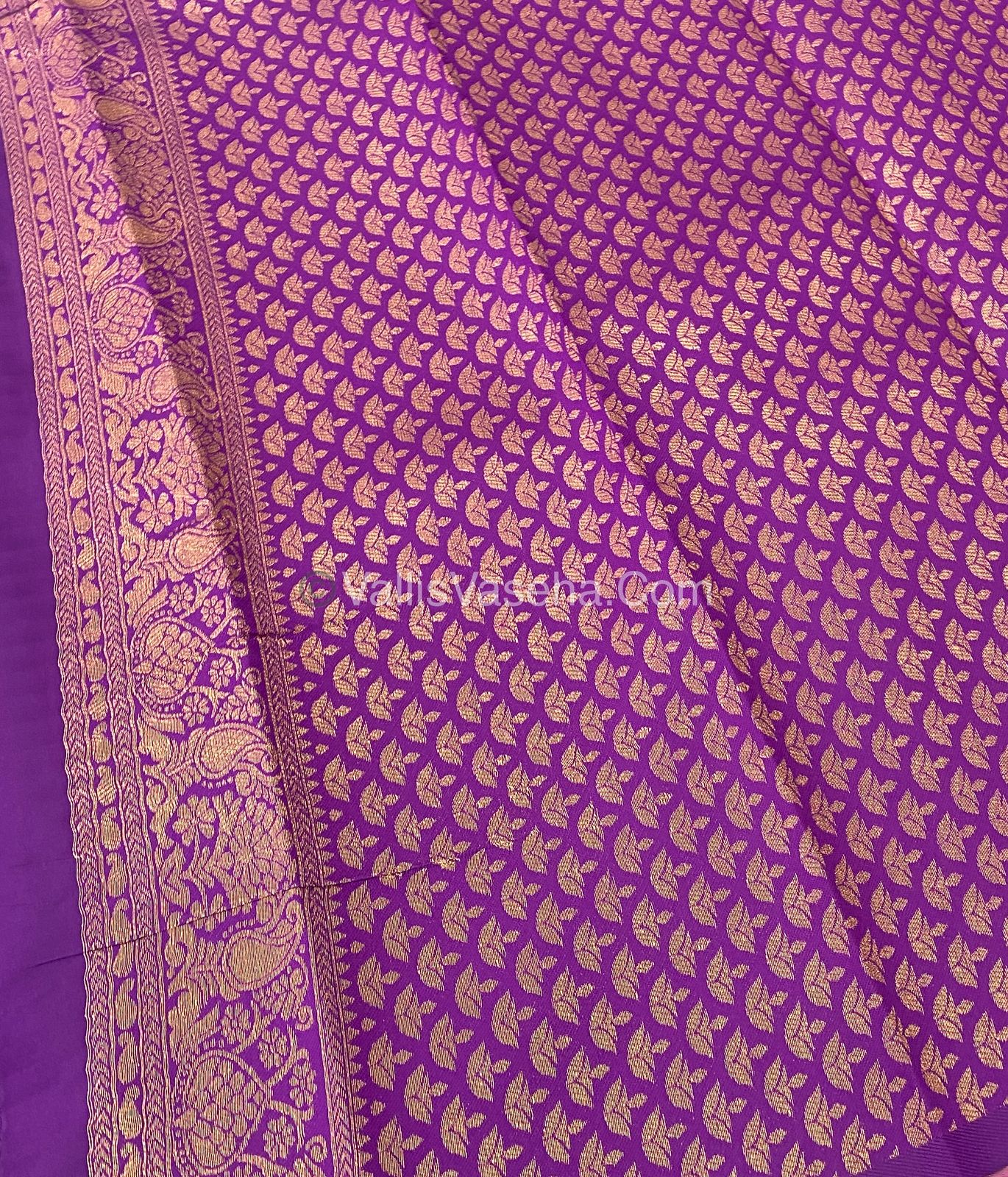 Kanchi Semi Silk - Onion Pink with Purple VVKSS001