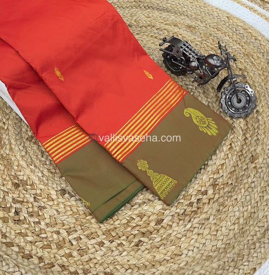 Semi Silk Saree - Kanchi Pattu Style - VVSSS004