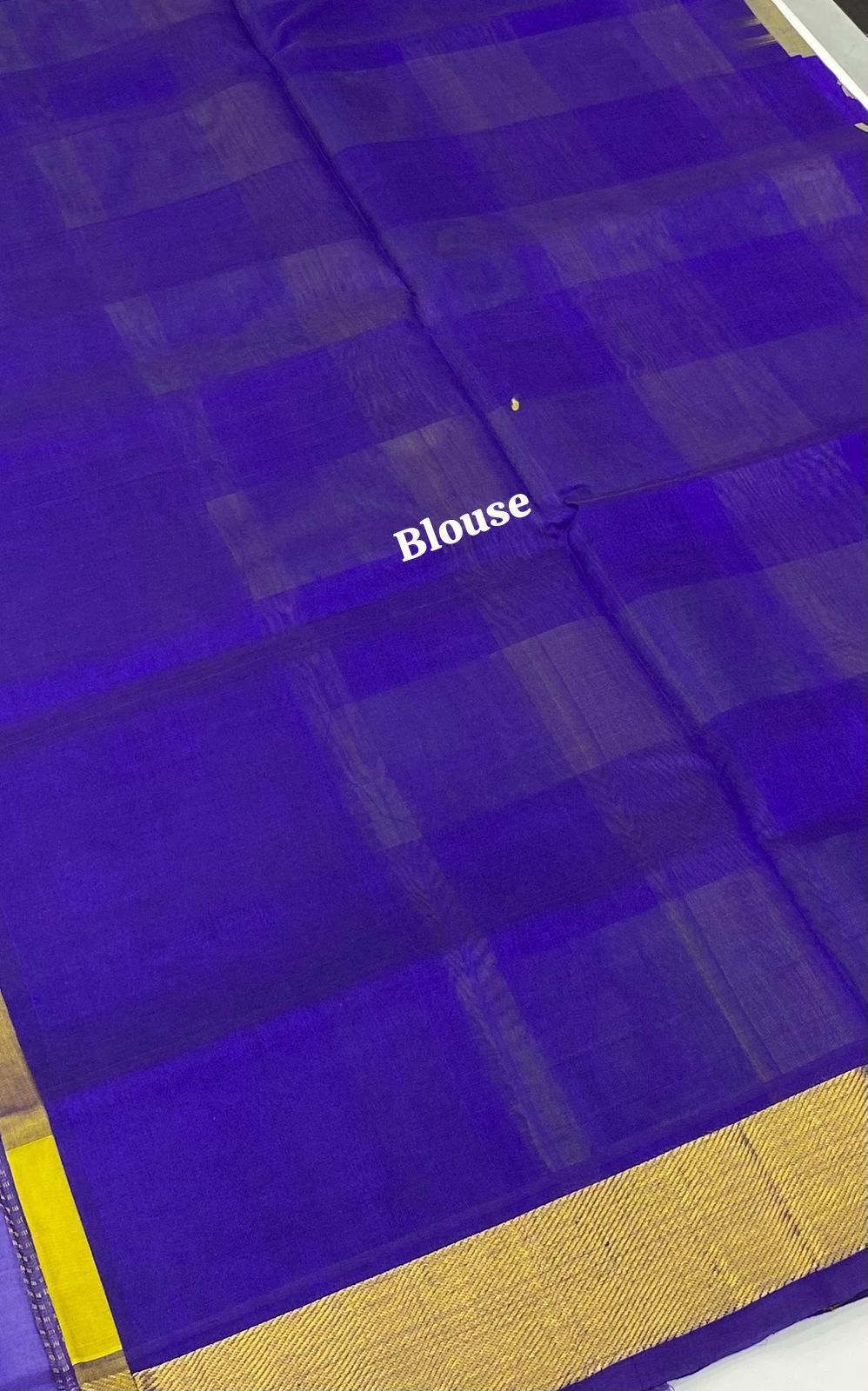 Pure Silk Cotton Saree - Pazhum Pazhamum Checks Design - VVPPSC01