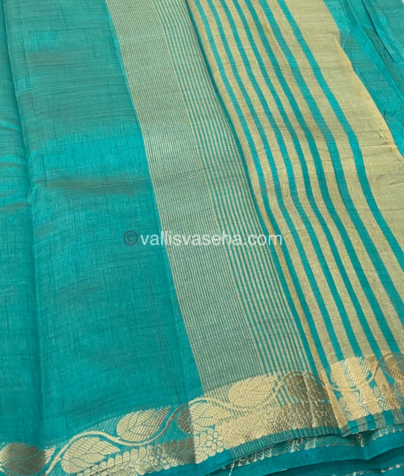 Semi Tussar Silk - Blue Shade - VVSTS003